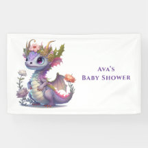 Princess Dragon mit Florals Girl Baby Dusche
