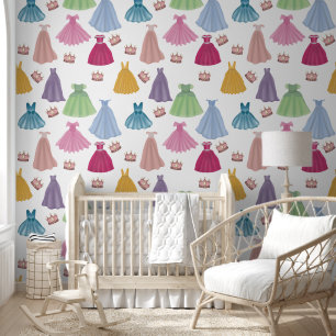 Princess Dress Fairytale Girl Kinderzimmer Schlafz Tapete