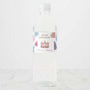 Princess Dress Fairytale Little Girl Geburtstag Wasserflaschenetikett