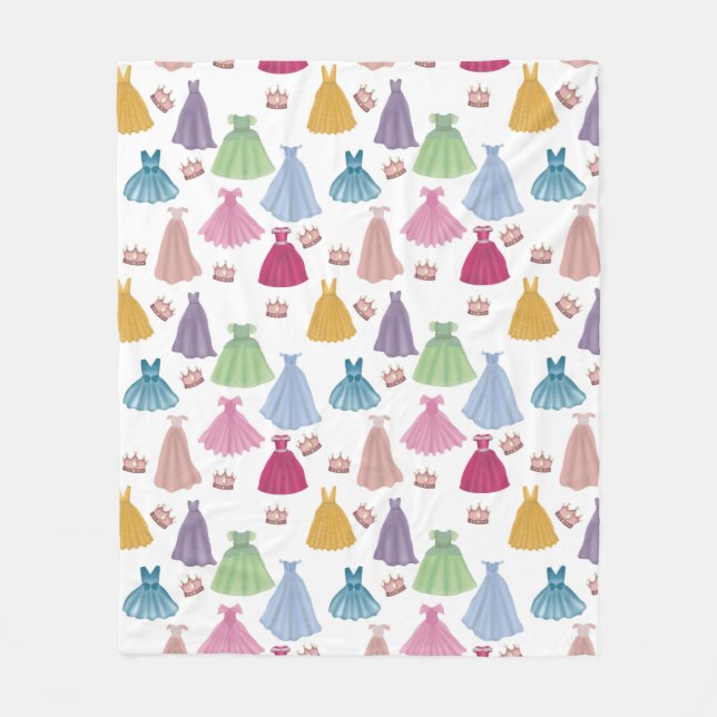 Princess Dress Mairytale Little Girl Pattern Fleecedecke (Vorderseite)