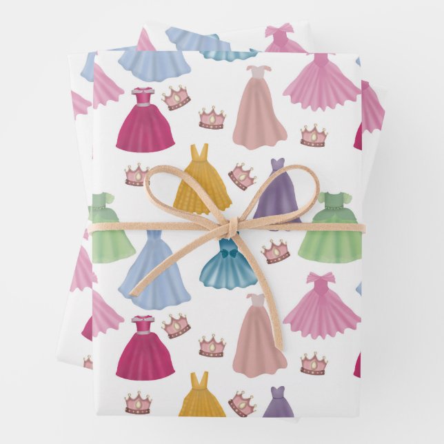 Princess Dress Mairytale Little Girl Pattern Geschenkpapier Set (Beispiel)