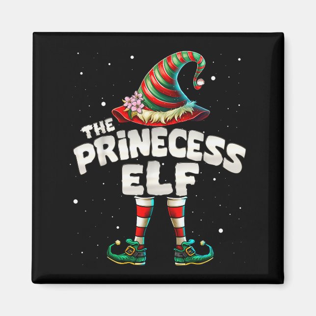 Princess Elf Family Matching Group Christmas Girls Magnet (Vorne)