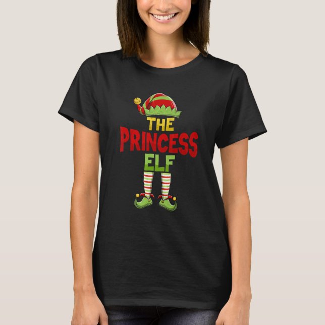 Princess ELF Family Matching Group Christmas Pajam T-Shirt (Vorderseite)