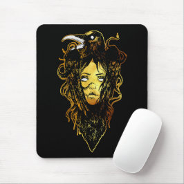 Princess Embraced by a Crow Mousepad