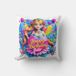 Princess Fairy mit funkelnder Wand-Illustration Kissen