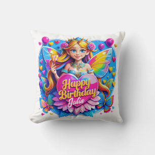 Princess Fairy mit funkelnder Wand-Illustration Kissen
