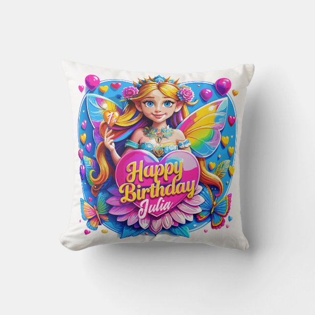 Princess Fairy mit funkelnder Wand-Illustration Kissen (Vorderseite)