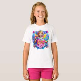Princess Fairy mit funkelnder Wand-Illustration T-Shirt