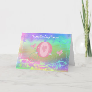 Princess Fairy Tale Carriage Birthday Karte