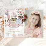Princess Fairytale Book Once upon the Time Birthda Einladung<br><div class="desc">Personalisieren Sie diese whimsical Märchen Geburtstag Foto Einladung einfach und schnell. Klicken Sie einfach auf die Schaltfläche Den Text anpassen, um den Text zu bearbeiten, Schriftart-Stile und Schriftart-Farben zu ändern. Mit einem offenen Märchenbuch mit einer rosa Burg, einer hübschen Prinzessin, einem charmanten Prinzen und einer Märchengott. Ideal für eine kleine...</div>