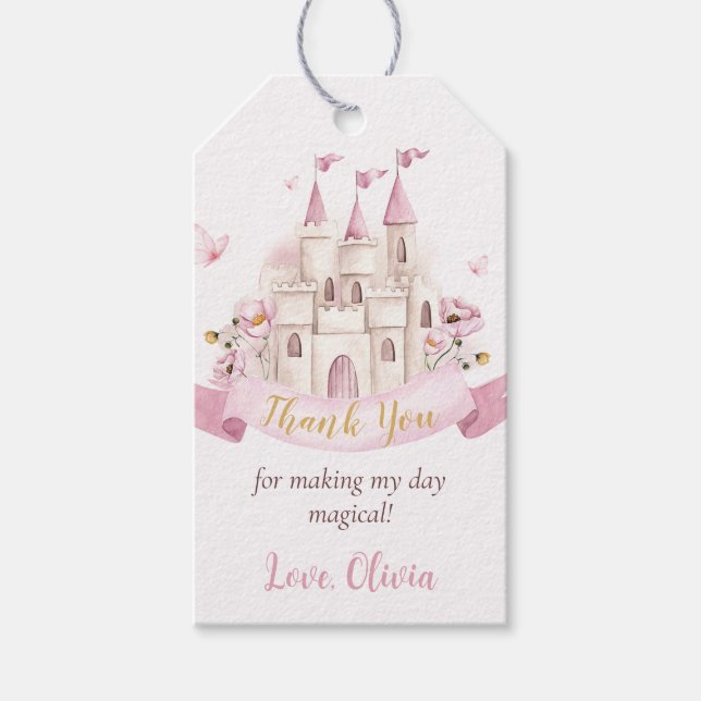 Princess Fairytale Castle Girl del Malcantone Geschenkanhänger (Vorderseite)