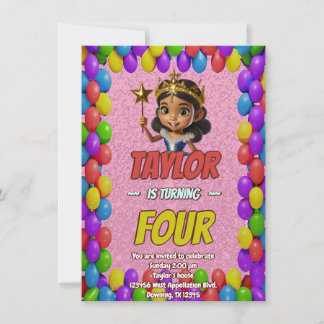 Princess Fairytale Royal Hübsch Birthday Einladung