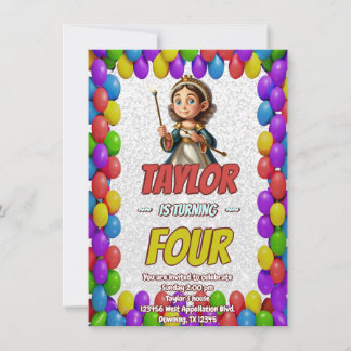 Princess Fairytale Royal Hübsch Birthday Einladung
