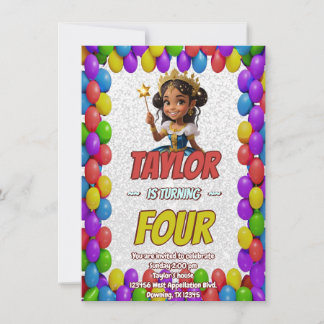 Princess Fairytale Royal Hübsch Birthday Einladung