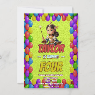 Princess Fairytale Royal Hübsch Birthday Einladung