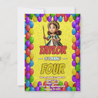 Princess Fairytale Royal Hübsch Birthday Einladung