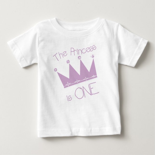 Princess First Birthday Baby T-shirt (Vorderseite)