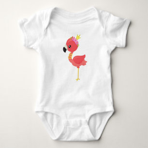 Princess Flamingo, Crown, Niedlich Flamingo, Blume Baby Strampler