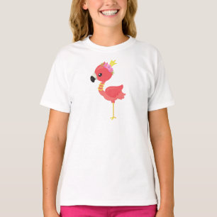 Princess Flamingo, Crown, Niedlich Flamingo, Blume T-Shirt