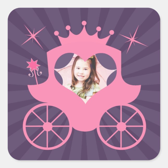 Princess Foto Birthday Sticker (Vorderseite)