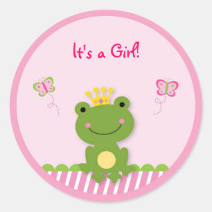Princess Frog Fairy Tale Umschlag Aufklebers Stick Runder Aufkleber