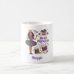Princess für personalisierte Textbeads - Mardi Gra Kaffeetasse