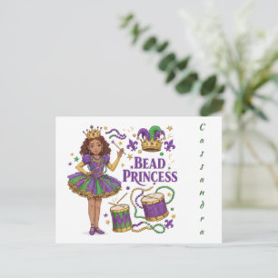 Princess für personalisierte Textbeads - Mardi Gra Postkarte