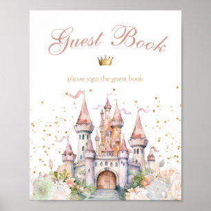 Princess Girl Gold Royal Burg Gästebuch