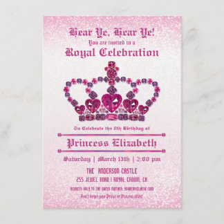 Princess Girl's Geburtstagsparty Einladungen