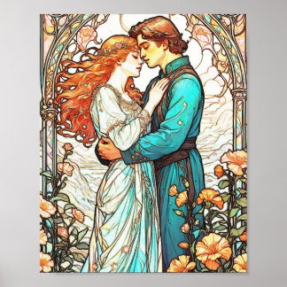 Princess Giselle & Prince Edward Folk Tale Lovers Poster