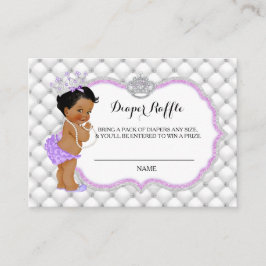 Princess Glitzer Diamonds Diaper Raffelschein Begleitkarte