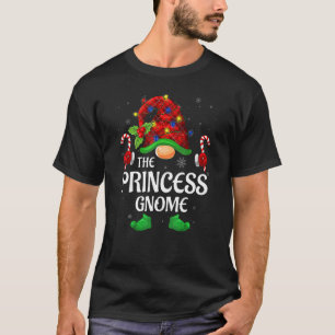 Princess Gnome Buffalo Red Kariert Matching Family T-Shirt