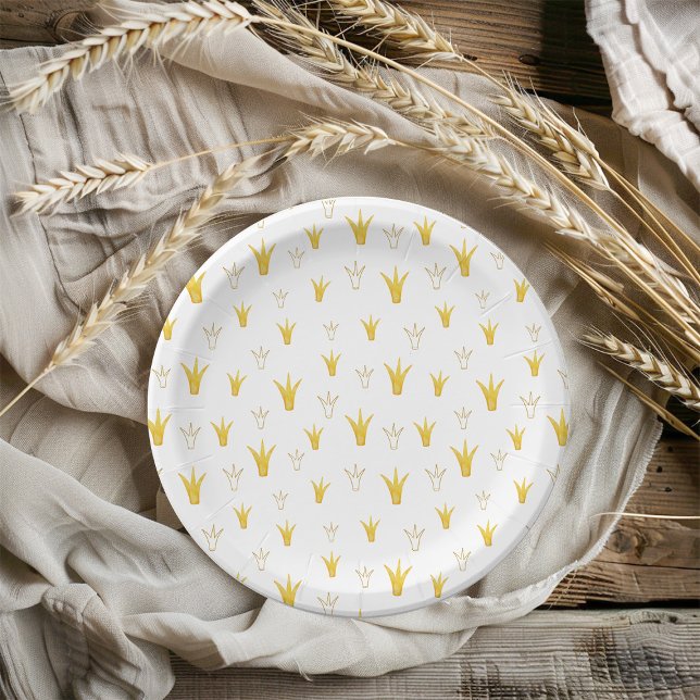 Princess Gold Crown Pappteller (Von Creator hochgeladen)