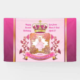 Princess Gold Crown Perlen Ihr Foto Extravaganten  Banner