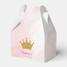 Princess Gold Glitzer Crown Baby Dusche Geschenkschachtel