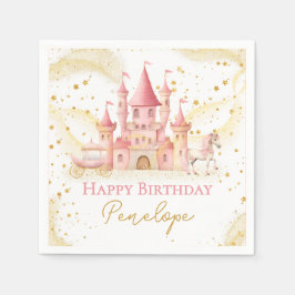 Princess Happy Birthday Paper Napkin Serviette