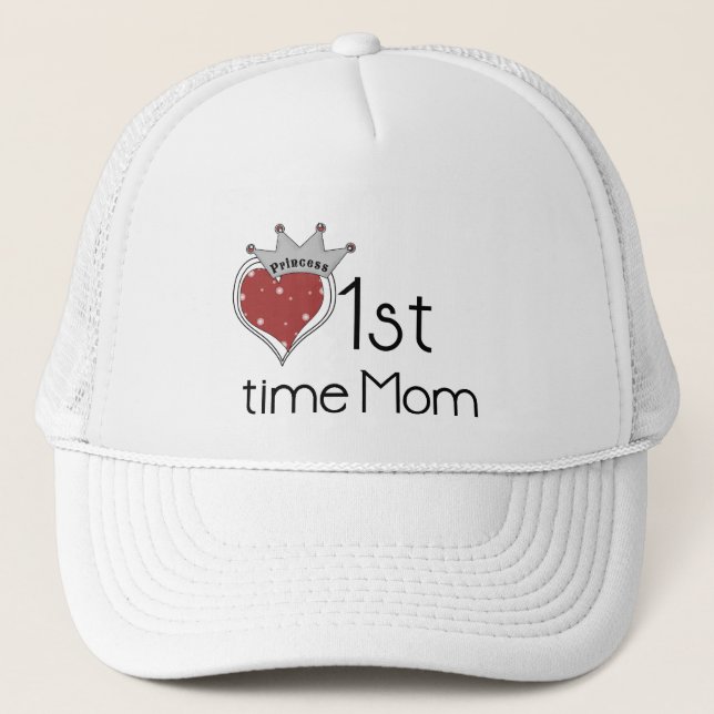 Princess Heart 1st Time Mama Tshirts und Geschenke Truckerkappe (Vorderseite)