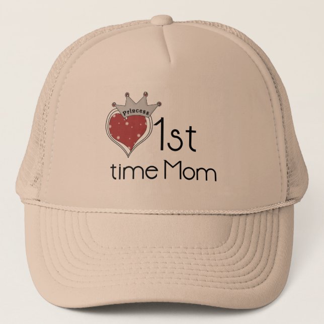 Princess Heart 1st Time Mama Tshirts und Geschenke Truckerkappe (Vorderseite)