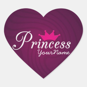 Princess Heart Stickers