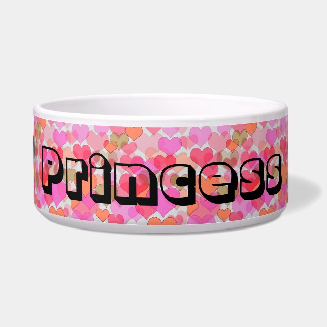 Princess Hearts Fur Baby Food Bowl Napf (Vorderseite)
