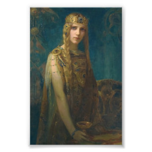 Princess Helen Tragen einer Krone Fotodruck