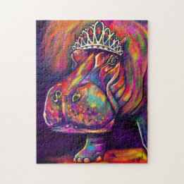 Princess Hippo, 11x14 - 252 Stück Art Puzzle