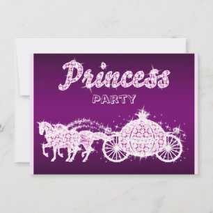 Princess Horses & Carriage Geburtstagsparty Einladung