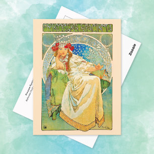 Princess Hyacinth Alphonse Mucha Postkarte