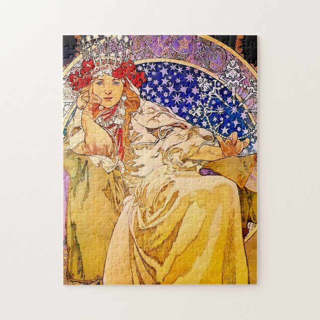 Princess Hyacinth Poster von Alphonse Mucha Puzzle (Vertikal)