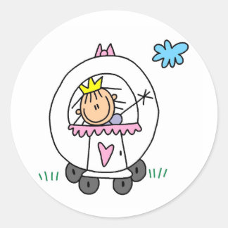 Princess in Carriage Sticker