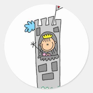 Princess in Castle Tower Aufkleber
