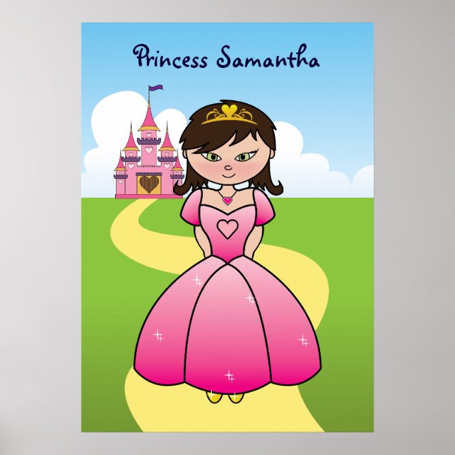 Princess in Pink Kids Room Decor Poster (Vorne)