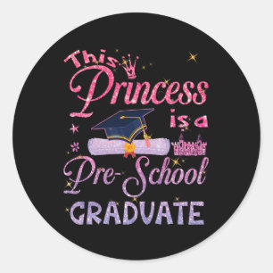 Princess ist ein vorschulischer Graduiertendiplom, Runder Aufkleber