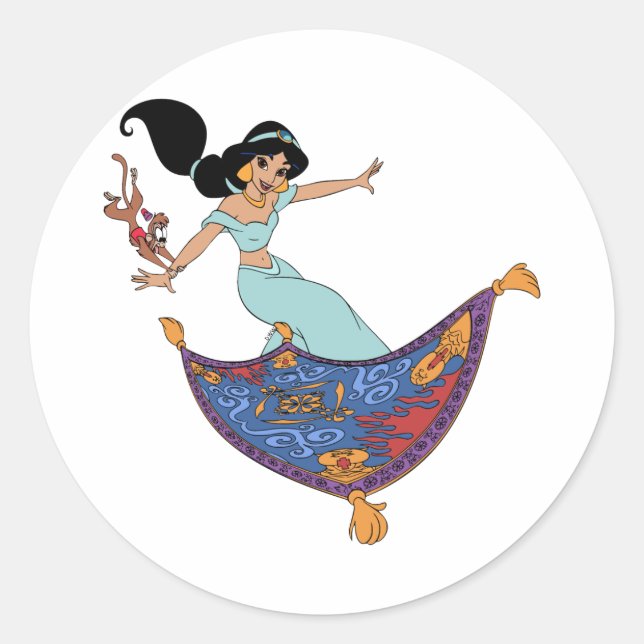 Princess Jasmine Classic Round Sticker (Vorderseite)